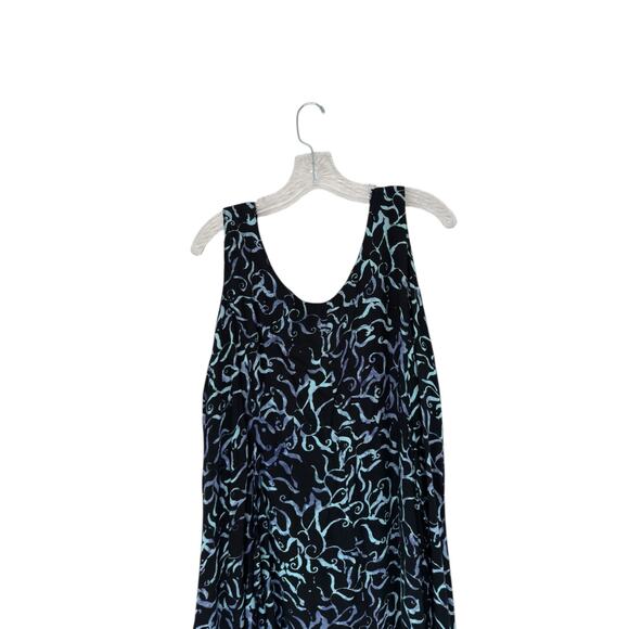 Tropical Group Dress Blue Sleeveless Button Up Hawaiian Beachy Vacation Size XL - Picture 7 of 10